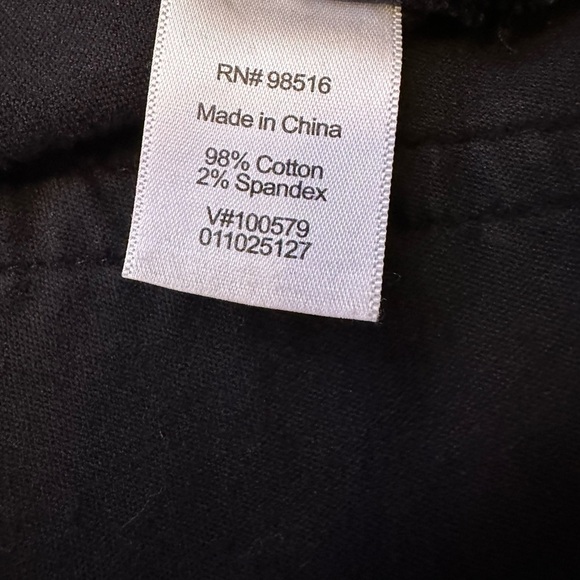 Coldwater Creek Natural Fit Black Velvet WideLeg Bootcut Cotton Trouser Pants 14 - Picture 8 of 9